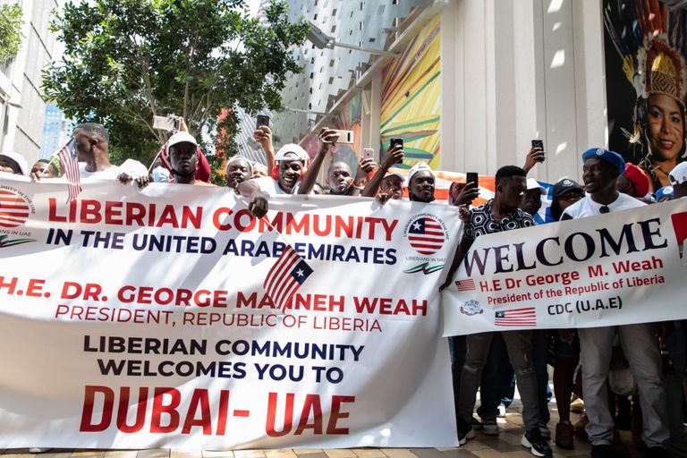 جناح ليبيريا في إكسبو 2020 دبي الرئيس الليبيري جورج ويا في إكسبو 2020 دبي