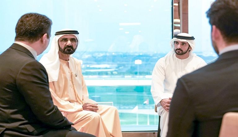 الشيخ محمد بن راشد آل مكتوم ومسرور بارزاني