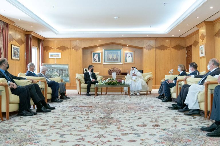 الشيخ محمد بن راشد آل مكتوم ومسرور بارزاني