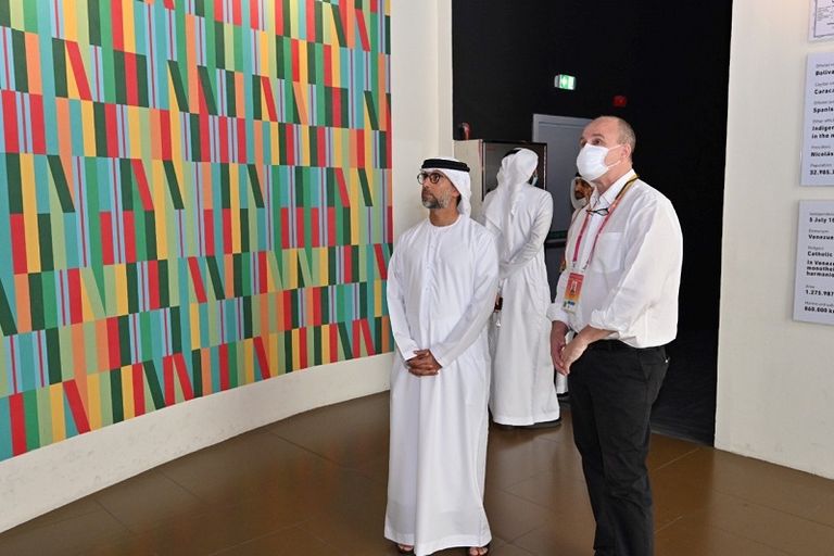 سهيل المزروعي يزور جناح فنزويلا في إكسبو دبي سهيل المزروعي يزور جناح اليمن في إكسبو دبي