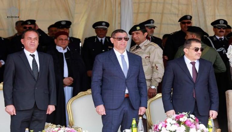 نائب رئيس الحكومة الليبية ووزير الداخلية في حفل تخريج دفعة بالشرطة شرق البلاد 