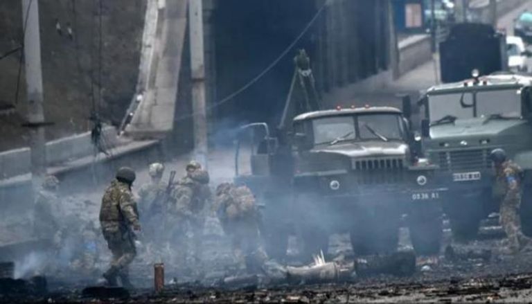 قصف روسي سابق على كييف 