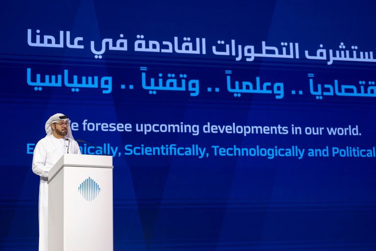 محمد القرقاوي خلال قمة الحكومات 