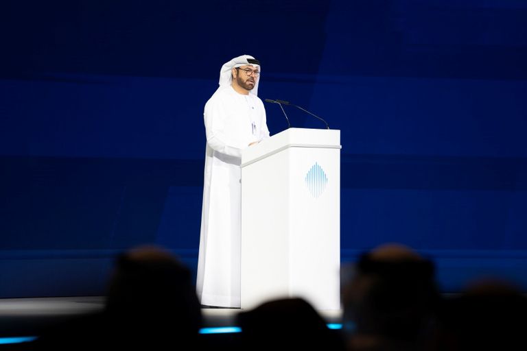 محمد القرقاوي خلال قمة الحكومات 