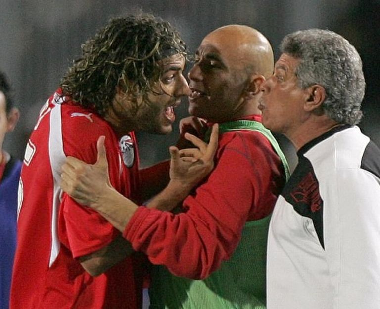 ميدو وحسام حسن وحسن شحاتة في منتخب مصر