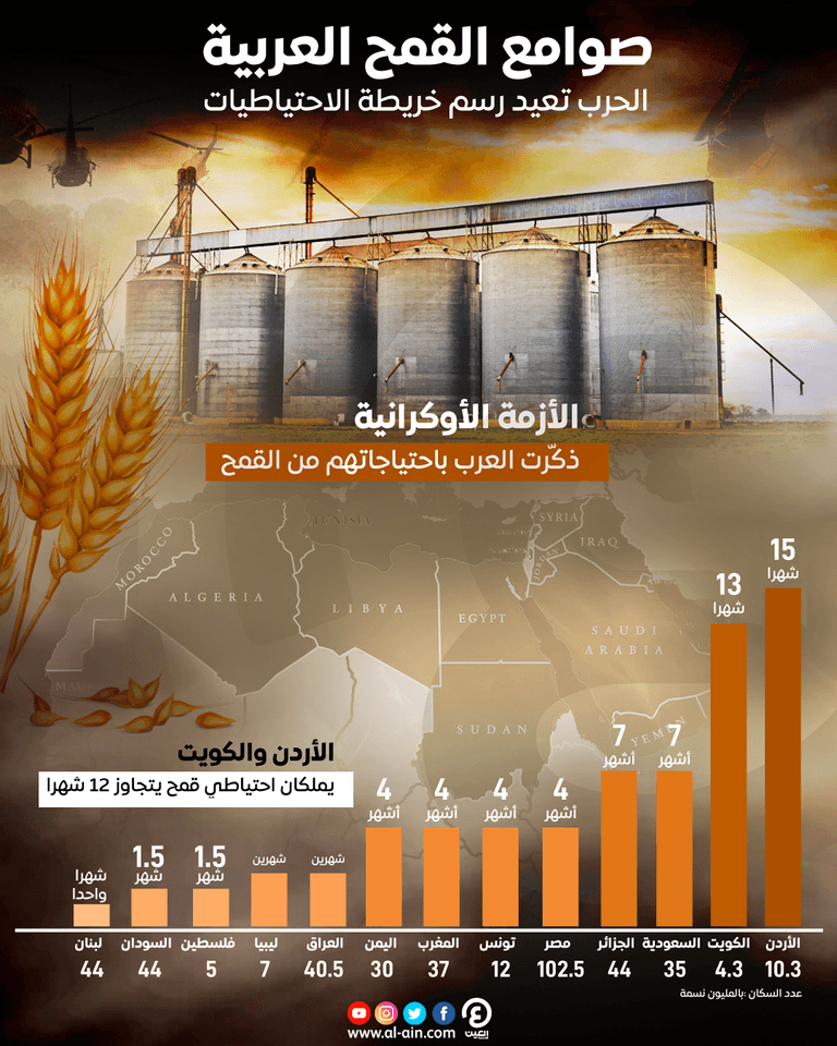 رغيف عيش العرب.. كم تكفي احتياطياتهم من القمح؟