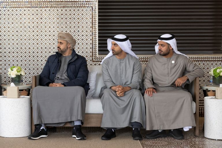 جانب من لقاء الشيخ محمد بن زايد آل نهيان وأنتوني بلينكن