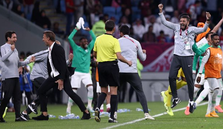 فرحة السعودية مع رينارد هيرفي رينارد مدرب المنتخب السعودي