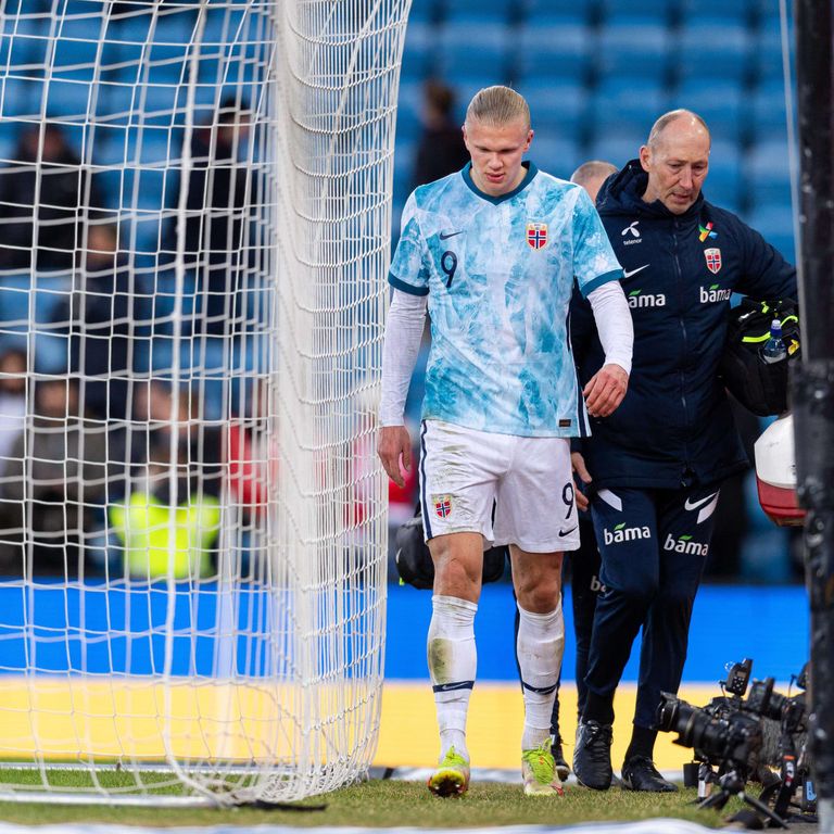 إصابة هالاند إيرلينج هالاند مهاجم منتخب النرويج