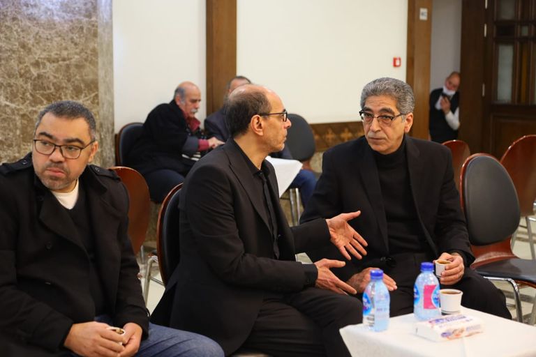 لطفي لبيب في عزاء عهدي صادق