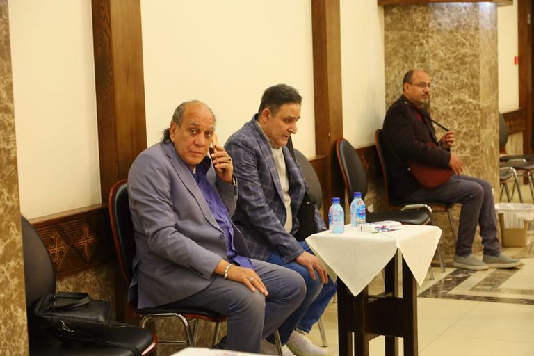 لطفي لبيب في عزاء عهدي صادق