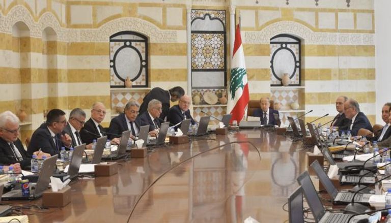 جانب من اجتماع الحكومة اللبنانية