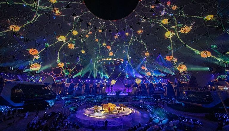 جانب من فعاليات الحفل الختامي لإكسبو 2020 دبي
