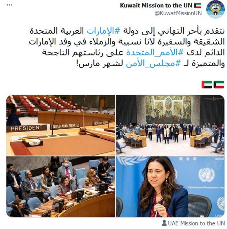 إنجازات حققتها دولة الإمارات خلال شهر مارس بمجلس الأمن