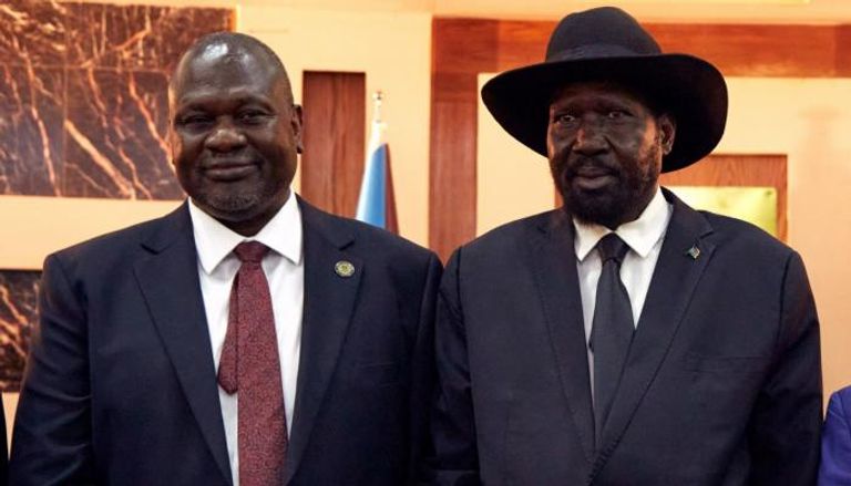  رئيس جنوب السودان سلفا كير ونائبه رياك مشار