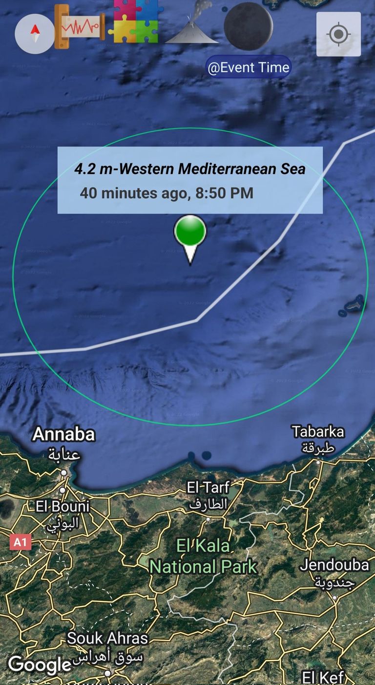 الزلزال بلغت قوته 4.2 درجة على مقياس ريختر 