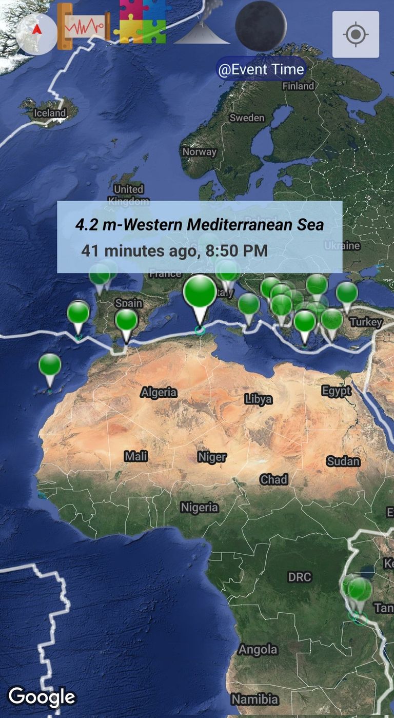 الزلزال بلغت قوته 4.2 درجة على مقياس ريختر 