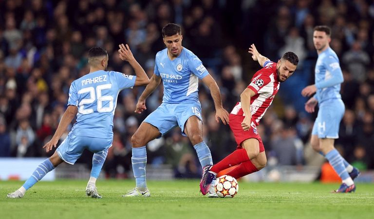 مانشستر سيتي ضد أتلتيكو مدريد في دوري أبطال أوروبا دي بروين من فوز مانشستر سيتي على أتلتيكو مدريد