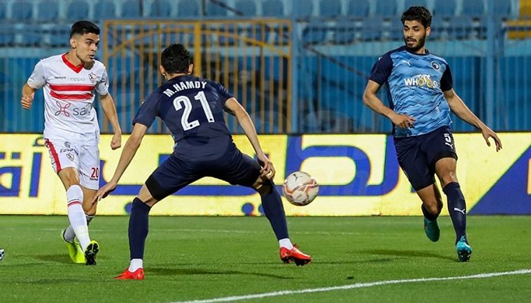 من مباراة بيراميدز والزمالك في الدوري المصري انتصار ثمين للزمالك على بيراميدز في الدوري المصري