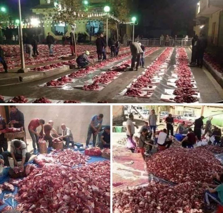 عادة الوزيعة في الجزائر صلاة التراويح بمسجد عبدالحميد بن باديس شرقي الجزائر