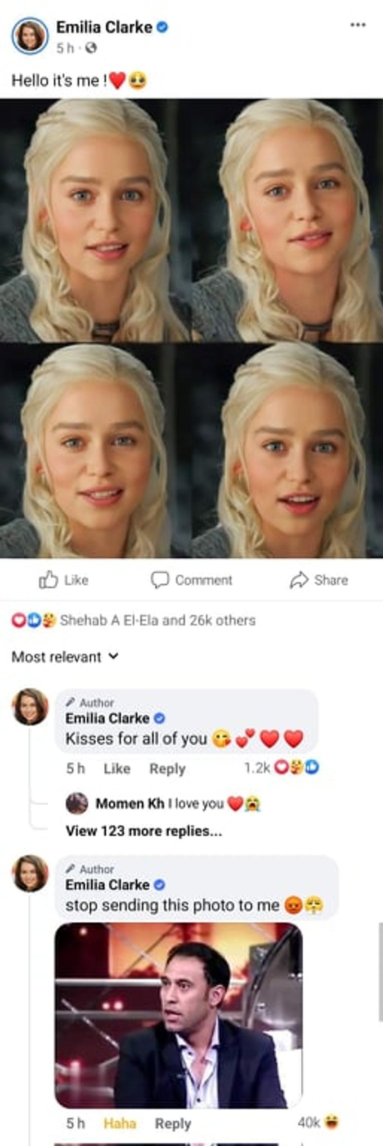 الممثلة إميليا كلارك بدور أم التنانين