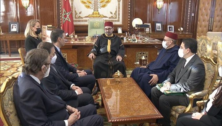 لقاء العاهل المغربي ورئيس وزراء إسبانيا