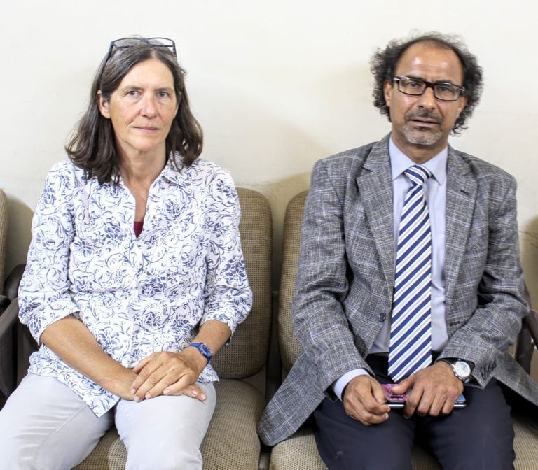 فريق ألماني عراقي خلال عمليات التنقيب