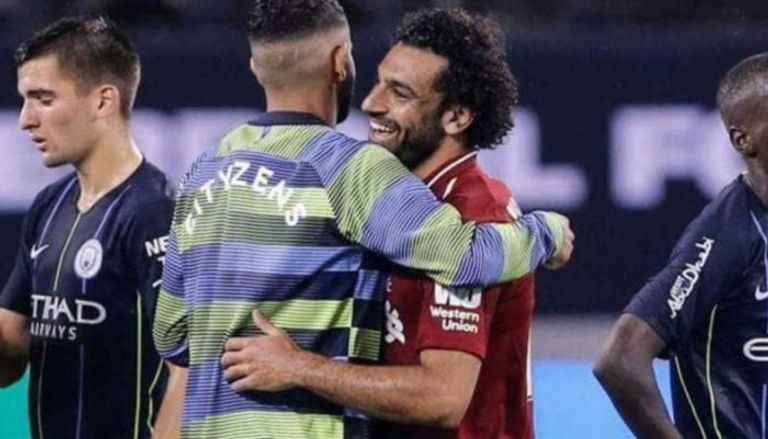 محمد صلاح مع رياض محرز
