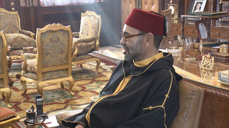 رئيس الوزراء الإسباني خلال لقاء العاهل المغربي رئيس الوزراء الإسباني خلال لقاء العاهل المغربي