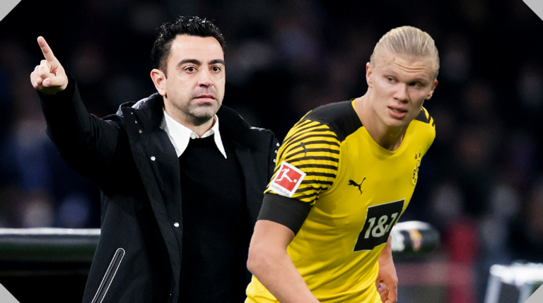 هالاند وتشافي إيرلينج هالاند مهاجم بروسيا دورتموند