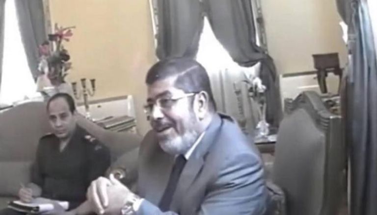 مرسي خلال ظهوره في التسجيل المسرب 