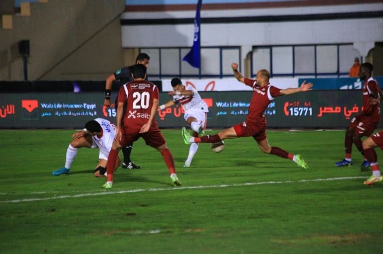 من مباراة الأهلي والمصري