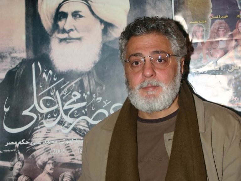 الفنان توفيق عبدالحميد أثناء تكريمه في المهرجان القومي للمسرح