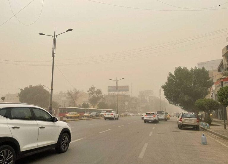 عاصفة ترابية في العاصمة العراقية بغداد (أرشيفية)