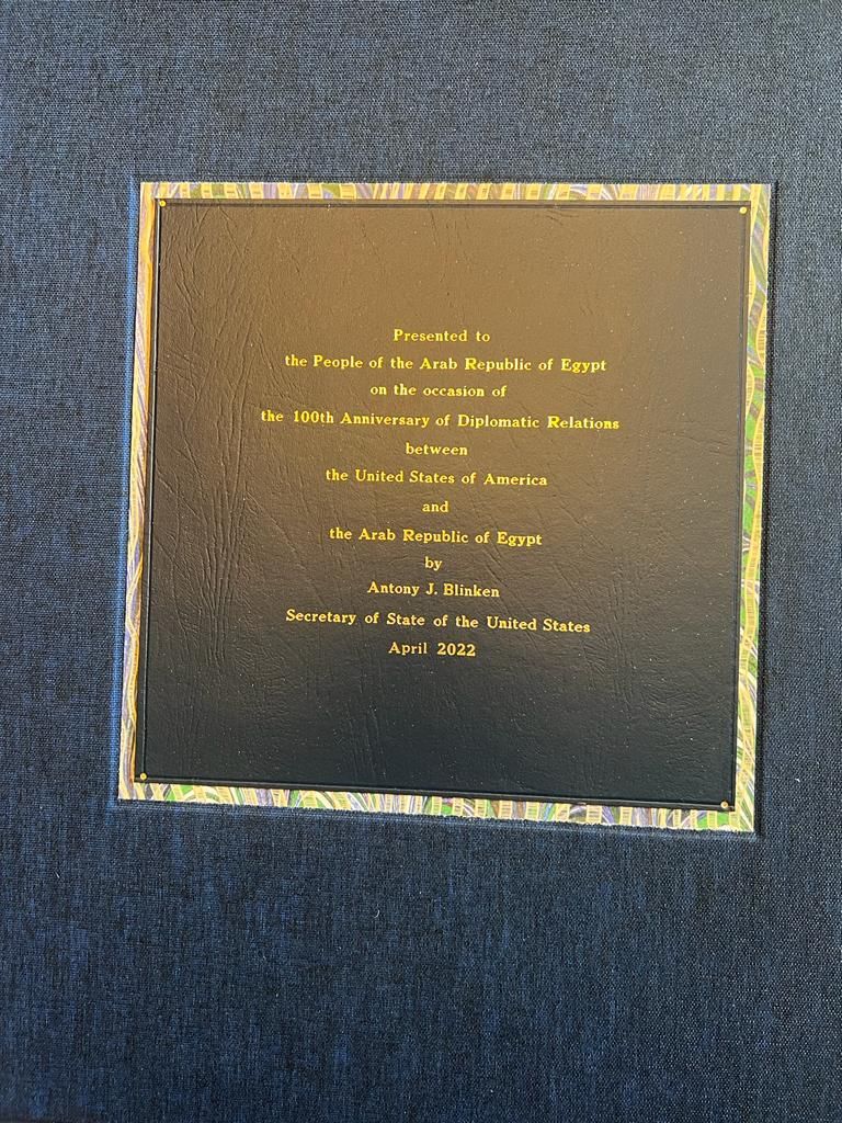 صور الهدايا الأمريكية لمصر جانب من لقاء سامح شكري وأنتوني بلينكن