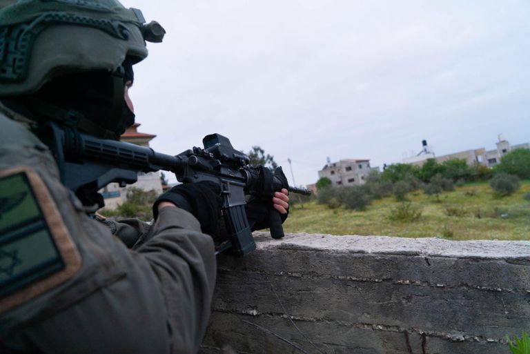 جانب من العملية الإسرائيلية الأربعاء