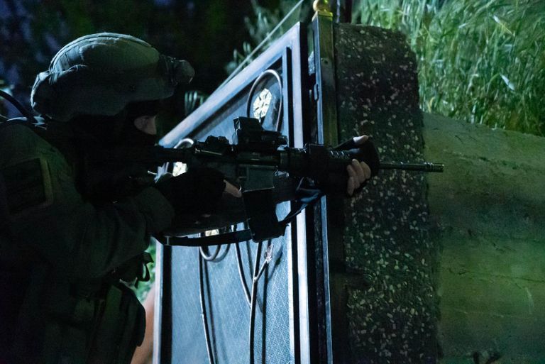 جانب من العملية الإسرائيلية الأربعاء