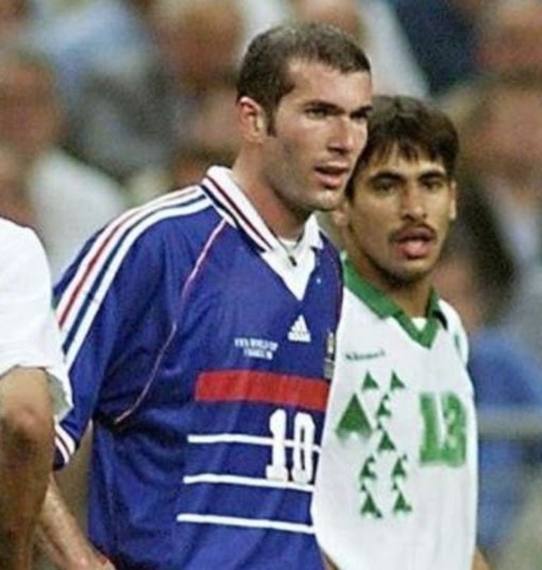 عبدالغني وزين الدين زيدان في 98 حسين عبدالغني