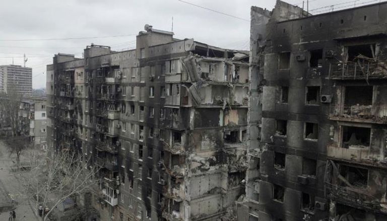 آثار الدمار في أوكرانيا جراء القصف الروسي