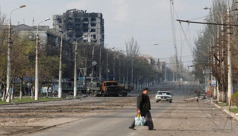 آثار العمليات العسكرية الروسية في مدن أوكرانية