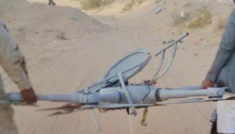 الطائرة بدون طيار التي أسقطها جنود الجيش اليمني بمأرب