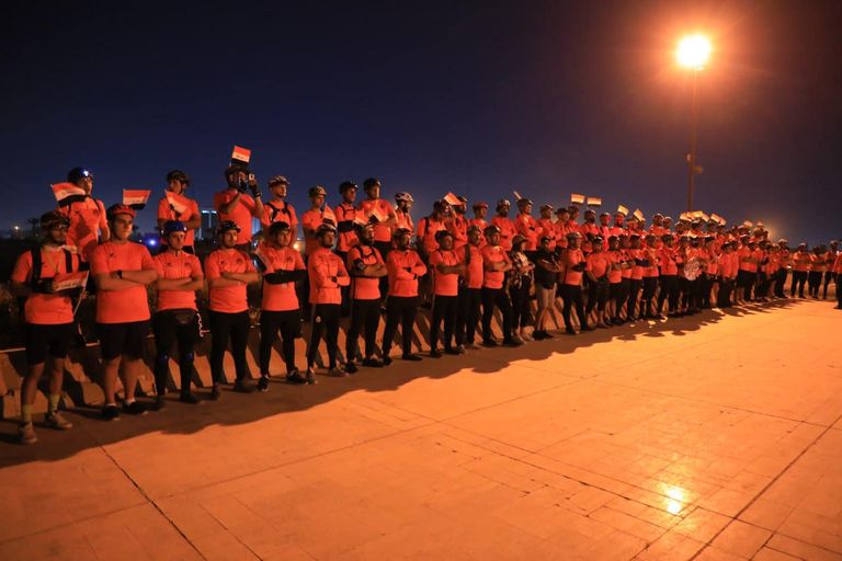 ماراثون للدراجات الهوائية أمام 