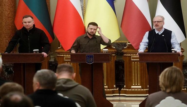 الرئيسان الليتواني والأوكراني في لقاء سابق