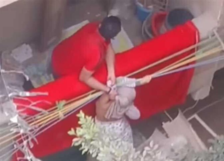 مشهد من فيديو فتاة البلكونة