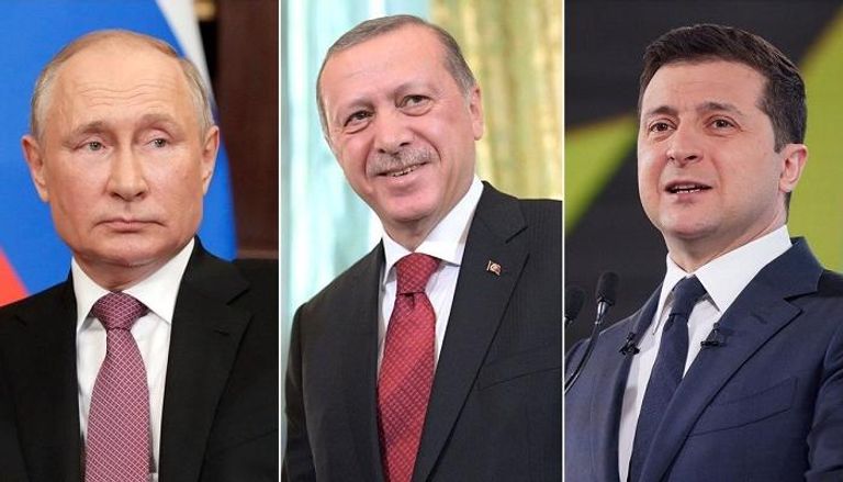 أردوغان والرئيسان الأوكراني والروسي