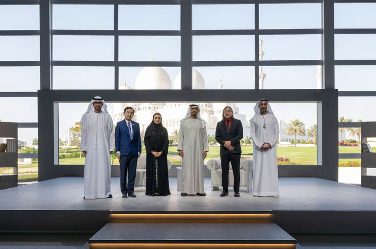 جانب من محاضرة "مواجهة التحديات العالمية من خلال الابتكار" محاضرة