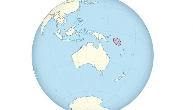 جزر سليمان على خريطة العالم- ويكيبيديا