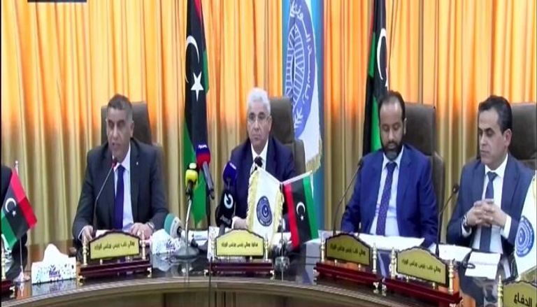 جانب من اجتماع الحكومة الليبية