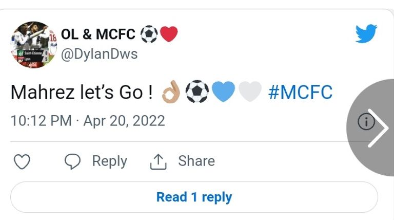 إشادة الجمهور بمحرز رياض محرز نجم مانشستر سيتي