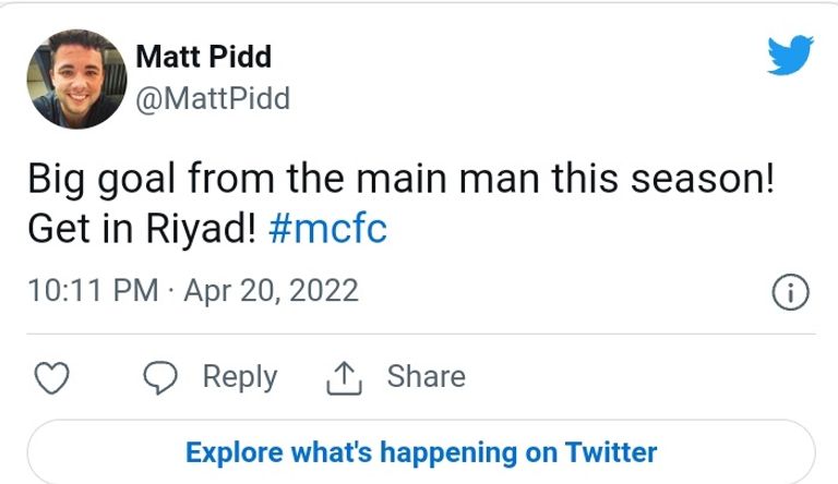 إشادة الجمهور بمحرز رياض محرز نجم مانشستر سيتي